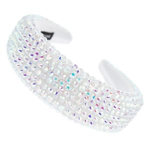 White AB Rhinestone Headband